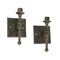 Set of 2 Cast Iron Antique Bronze Finish Torchbearer Wall Sconce Candle Holders